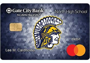 Example of Fargo North High School debit card from Gate City Bank