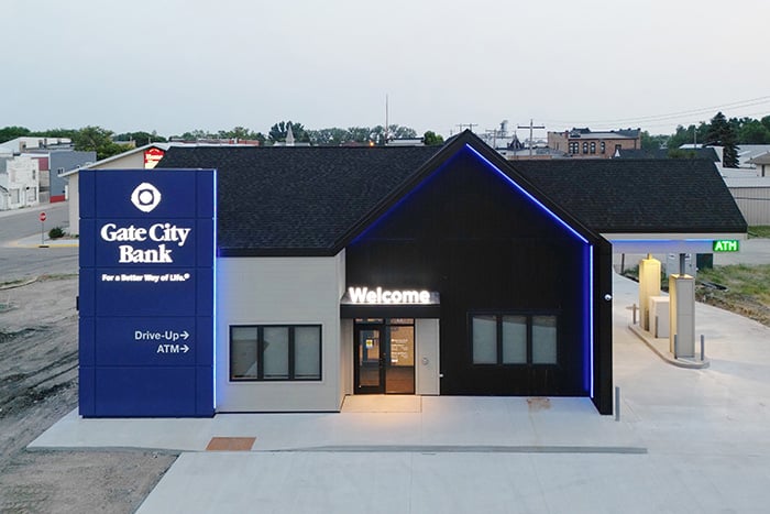 Gate City Bank’s new building at 11 1st St. SE in Mayville, ND