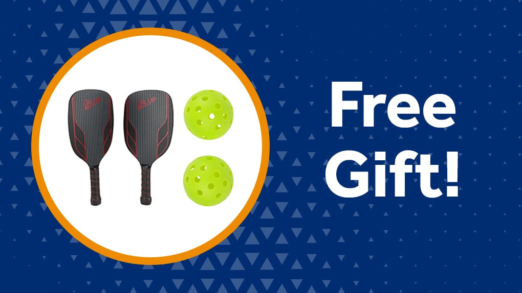 4-piece pickleball set, available as a free checking gift from Gate City Bank.