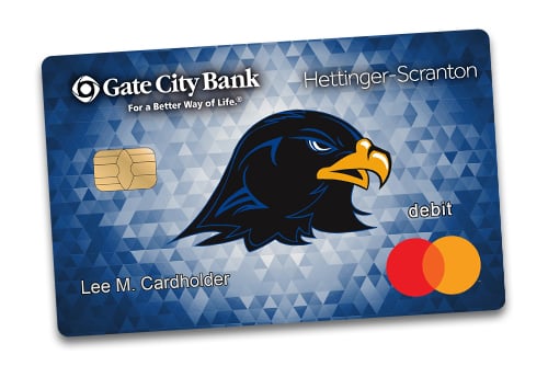Example of Hettinger-Scranton school debit card from Gate City Bank 