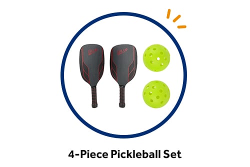 4-piece pickleball set, available as a free checking gift from Gate City Bank.