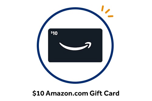 $10 Amazon.com gift card, available as a special checking gift from Gate City Bank.