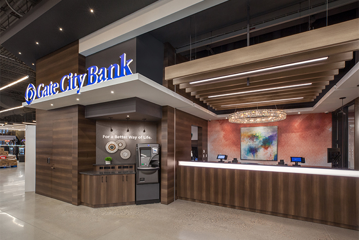 an in-store view of Gate City Bank’s Hornbacher’s location off Sheyenne Street in West Fargo