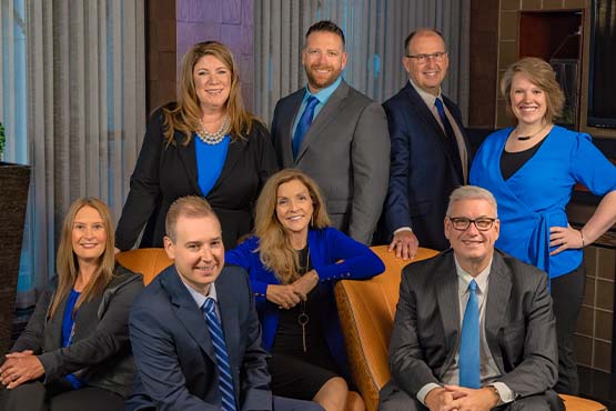 Gate City Bank’s executive leadership team gathers together for a group photo