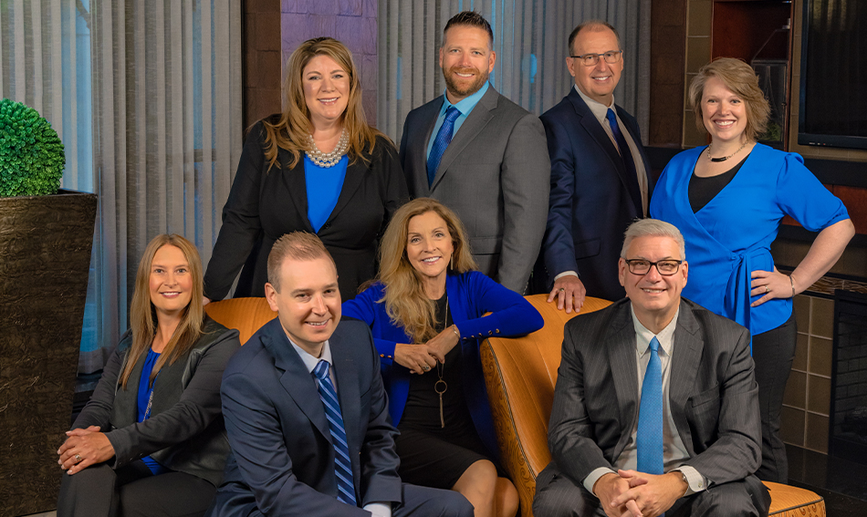 Gate City Bank’s executive leadership team gathers together for a group photo