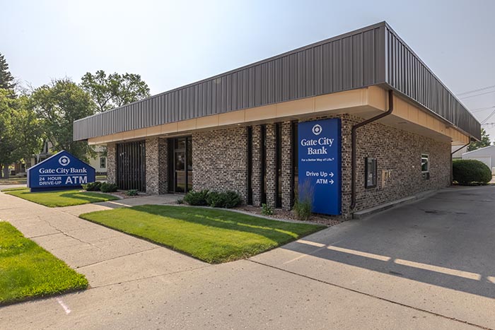 Exterior photo of the Carrington, ND Gate City Bank branch