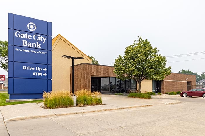 Exterior photo of the Wahpeton, ND Gate City Bank branch