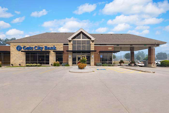 Exterior photo of the Fergus Falls, MN Gate City Bank branch