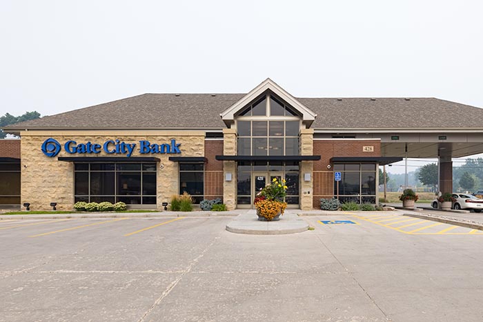 Exterior photo of the Fergus Falls, MN Gate City Bank branch