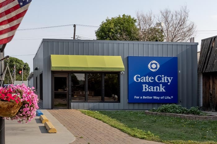 Exterior photo of the Mohall, ND Gate City Bank branch