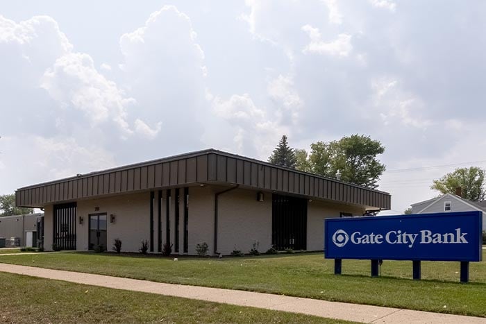 Exterior photo of the Park River, ND Gate City Bank branch