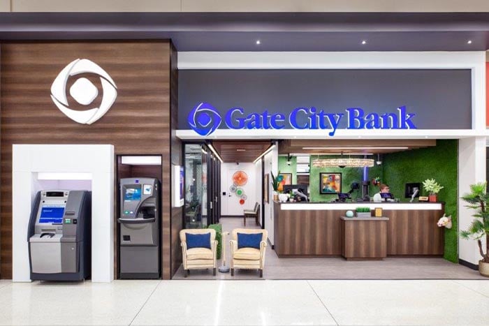 Interior photo of the St. Cloud Cash Wise Food Gate City Bank branch in St. Cloud, MN