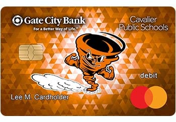 Example of Cavalier Public Schools debit card