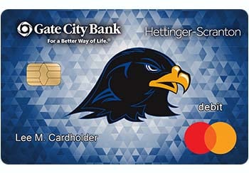 Example of Hettinger-Scranton Night Hawks debit card from Gate City Bank
