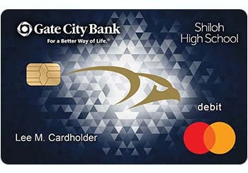 Example of Bismarck Shiloh Christian School debit card from Gate City Bank