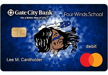 Example of Fort Totten Four Winds School debit card from Gate City Bank